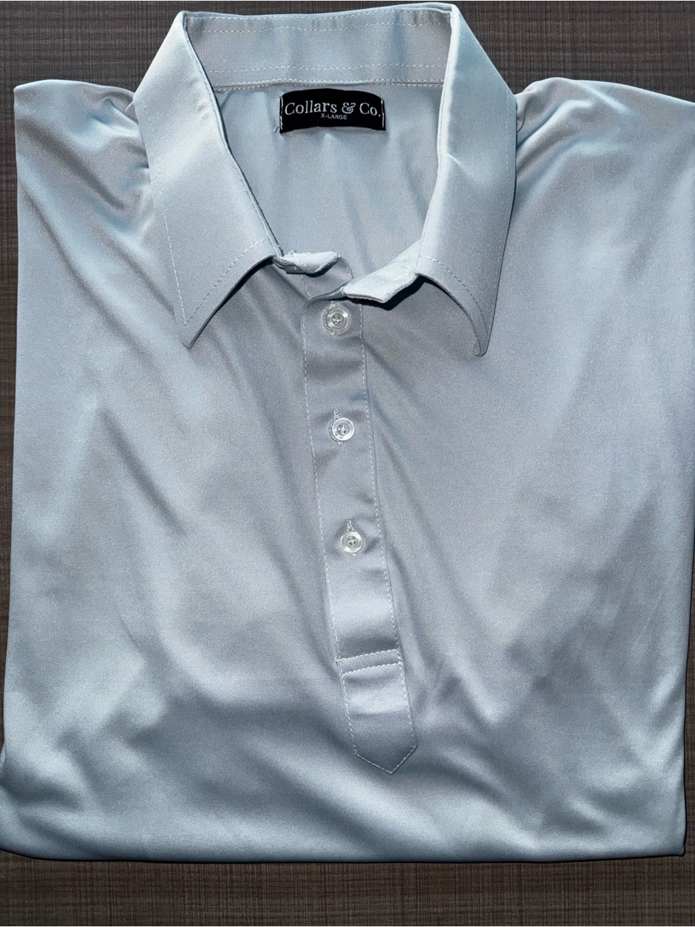 Collars & Co. Men’s Light Blue Polo Shirt with Point Collar